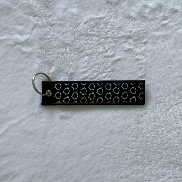 Melon Moto Woven Keychain B&W - Image 3